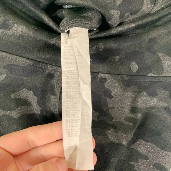 Fabletics Leggings Small Grey Green Camo PowerHold Pull On High Rise - Picture 5 of 10